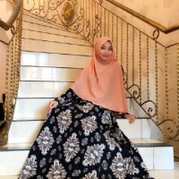 Gamis murah Gamis Set Khimar Bahan Monalisa
