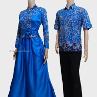 Jual Couple batik sarimbit gamis pesta baju pasangan seragam SRG 535 Murah