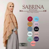 Jual jilbab Khimar Sabrina Premium /Sabrina 3 layer Sabrina Pet mumer murah Murah