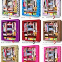 Jual Rak Pakaian Jumbo Lemari Baju Rak Tas Rak Portable Serbaguna Murah