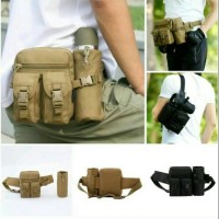 Jual Tas Pinggang Tactical Army Dengan Tempat Botol Murah
