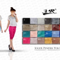 Celana 3R - Sporty jogger pendek katun casual wanita big size ready