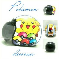 Helm Bogo Retro SNI Kulit Motif Pokemon 1 + Kaca Bogo Ori