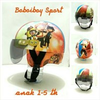 Helm Anak 1-5 th Chip Kulit Motif Boboiboy Sport