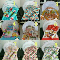 Kasur Lipat Kelambu Bermotif Untuk Bayi