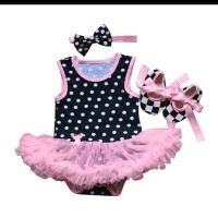 Jual set baby romper, bando, sepatu , rok tutu, dress impor baby, balita, Murah