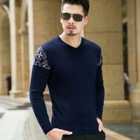 Jual Eduardo Tribal Pakaian Baju Sweater Rajut Korea Pria Murah