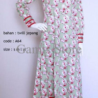 Dress Baju Gamis Katun Jepang EL SIETE Bisa Untuk Ibu Hamil dan