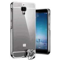Case For xiaomi Mi4i/Mi4c Bumper Chrome With Backcase Mirror - Black