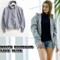 Jual JAKET / SWEATER / BLAZER SMOOTH ROUNDHAND FLEECE SILVER Murah