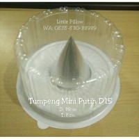 Jual (BARU) Tumpeng Mini PUTIH D15/Mika Bulat/Mika Bolu/Mika Kue Tart Murah