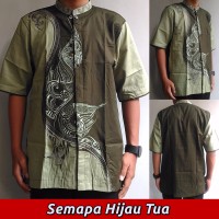 Jual Baju Koko Pria, Busana Muslim Lengan Pendek Bordir Me.15 Murah