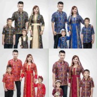 Baju Batik Couple Sarimbit Keluarga Gamis Ashanty Plus 2 Anak Seragam