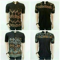 baju batik pria dewasa atasan hem koko muslim kerja pesta formal unik