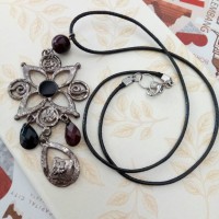 Jual Kalung Vintage Liontin Perak Bakar Murah