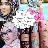 Jual pasmina jilbab shabby chic bunga Murah