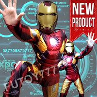 Jual Kostum Baju Iron man Ironman anak laki lelaki cosplay ulang tahun Murah