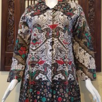 Jual Atasan Blouse Batik Wanita Lengan Panjang, Motif Ap Kmb Pekalongan 248 Murah