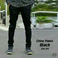 Jual celana panjang chino | celana slimfit | chino panjang | hitam Murah