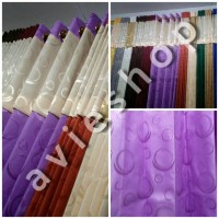 Jual Gorden Smokering + poni motif Polkadot Minimalis tinggi 2m Murah
