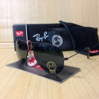 Jual Promo Kacamata Sunglass Murah Rayban Aviator Full Hitam Premium Murah