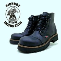 Jual Sepatu boot pria pichboy underground ujung besi hitam 100% original Murah