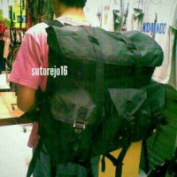 tas ransel type resak warna hitam dan hijau standart tni dan polri