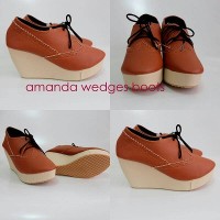 Jual Termurah Sepatu Wanita Wedges Boots Amanda Murah