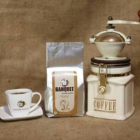 Jual kopi bubuk Arabica & Robusta blended BANQUET Murah