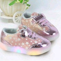 Sepatu LED Star Prepet KCL / Sepatu Anak Perempuan