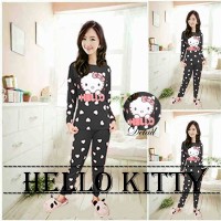 Setelan Baju Tidur Remaja Lengan Panjang-Piyama Hello Kitty