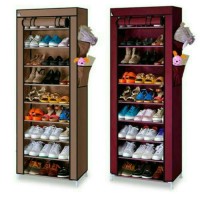 Jual LEMARI SENDAL SEPATU / RAK SEPATU PORTABLE 10 SUSUN-9 SEKAT Murah