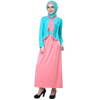 697SPX, gamis/baju/dress spandek casual/resmi muslimah wanita/cewek