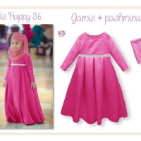 baju muslim anak branded LNICE PINK FUTSHIA IMPORT 5 6 7 8 9 AGD3241