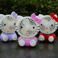 Jual Kipas angin Lampu USB/Mini fan portable Hello Kitty rechargeable Murah