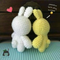 Jual Baby Bunny Gantungan Kunci Bag Charm Amigurumi Key Chain Boneka Rajut Murah