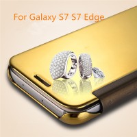 Jual SARUNG FLIP COVER CLEAR VIEW CASE SAMSUNG S7 EDGE Murah