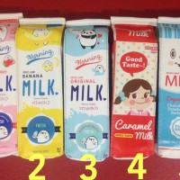 Jual kotak tempat pensil unik morning milk pencil case milk bos kotak susu Murah