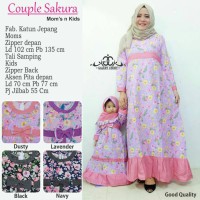 Jual Couple Sakura Mom's n kids,Gamis couple ibu dan anak, fashion wanita Murah