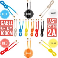 Jual 2A Zaxti Flat Kabel Micro USB Fast Charger Original Samsung Charging Murah