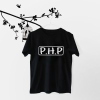 Jual Tumblr Tee / T-Shirt / Kaos Wanita Lengan Pendek PHP Warna Hitam Murah