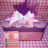 hampers souvenir goodie bag tissue wooden laci one month ulang tahun