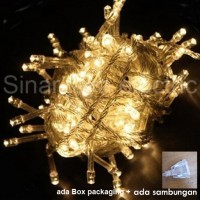 Jual lampu led natal dekorasi , led twinkle light , led string WARM WHITE Murah