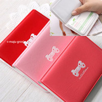 Jual Dompet ATM Isi 12 Kartu / Card Wallet Motif Cute Ribbon Murah Murah
