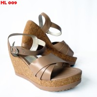 Sandal Wedges Wanita Kualitas Super sol karet Harga Grosir tinggi 8cm