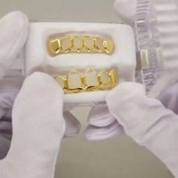 Jual Grillz Open Face Gold / Gigi Palsu/ Gigi Joker Suicide Squad Halloween Murah