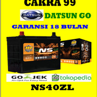 Garansi 18 bulan Aki Kering Mobil Datsun Go merk NS Cheetah NS40ZL