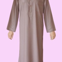 Jual Baju Gamis Pria Import Cokelat Tua Krah Kancing Limited Edition Murah