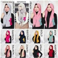 Hijab / Kerudung / Pashmina / Jilbab Instan Hoodie Rina Premium