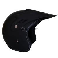 Helm JPN Racing Semi Cross Trail Touring Retro Klasik Black Doff Solid